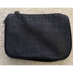 Thirty-One Gray Makeup Bag Tote Black Classic Travel Pouch Handbag Organizer